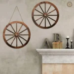 Accessoire décoratif en bois, style charrette vintage