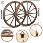 Roues en bois, décoration rustique pour intérieur western