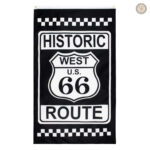 Drapeau Route 66 emblématique pour décoration intérieure