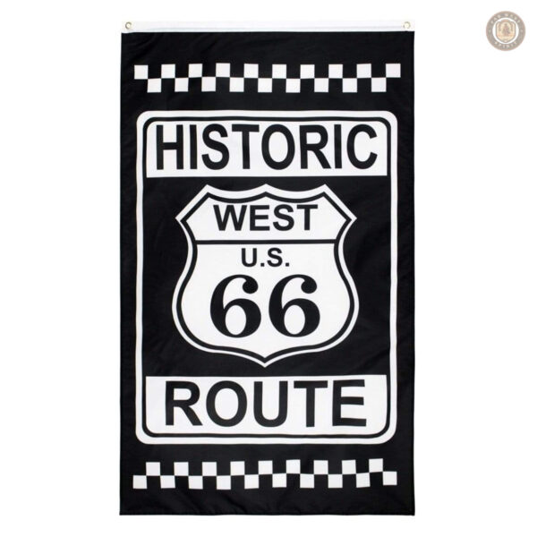 Drapeau Route 66 emblématique pour décoration intérieure