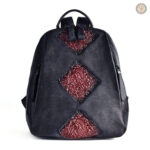Sac à dos cuir style western avec fleurs