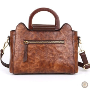 Élégant sac à main en cuir, motif fleurs, esprit western