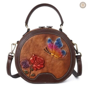 Sac fleuri en cuir - style western