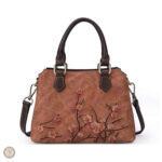 Sac western en cuir avec design floral