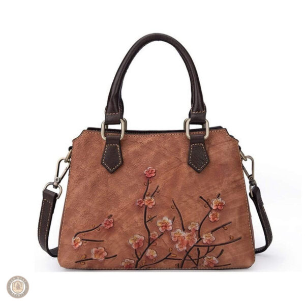 Sac western en cuir avec design floral