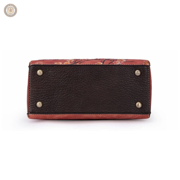 Sac à main cuir avec motifs inspirés de la nature