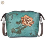 Sac en cuir avec motif floral, style western