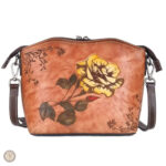 Sac western en cuir, design floral distinctif