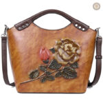 Sac en cuir floral élégant pour un style western