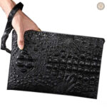 Sacoche homme style western en cuir