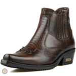 Santiags courtes pour homme, style cowboy classique