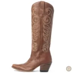 Santiags femme en cuir style cowboy