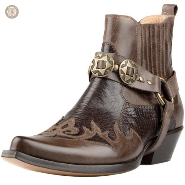 Bottines cowboy homme style santiags