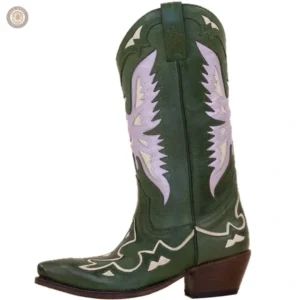 Bottes cowboy vertes pour femme