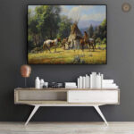 Tableau motif amérindien décoratif pour intérieur