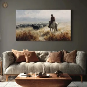 Tableau Chapeau de Cowboy en style western