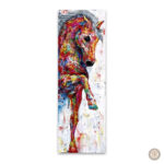 Peinture western avec un cheval vibrant et coloré