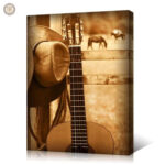 Tableau Cowboy Country en style Western