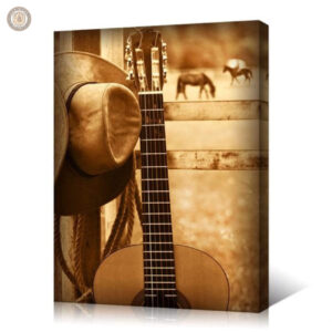 Tableau Cowboy Country en style Western