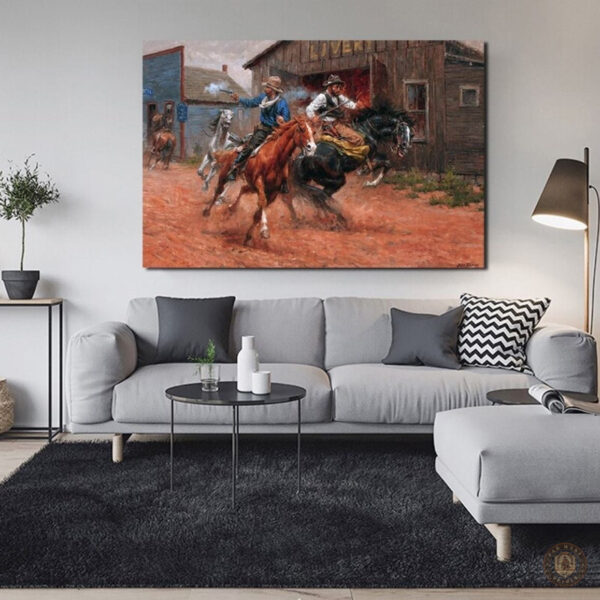 Tableau Cowboy en décoration western artistique