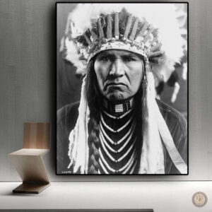 Tableau Amérindien représentant l'art traditionnel western
