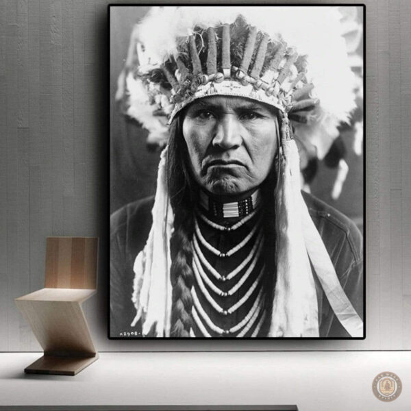 Tableau Amérindien représentant l'art traditionnel western
