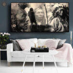 Tableau indien d'Amérique dans un style western