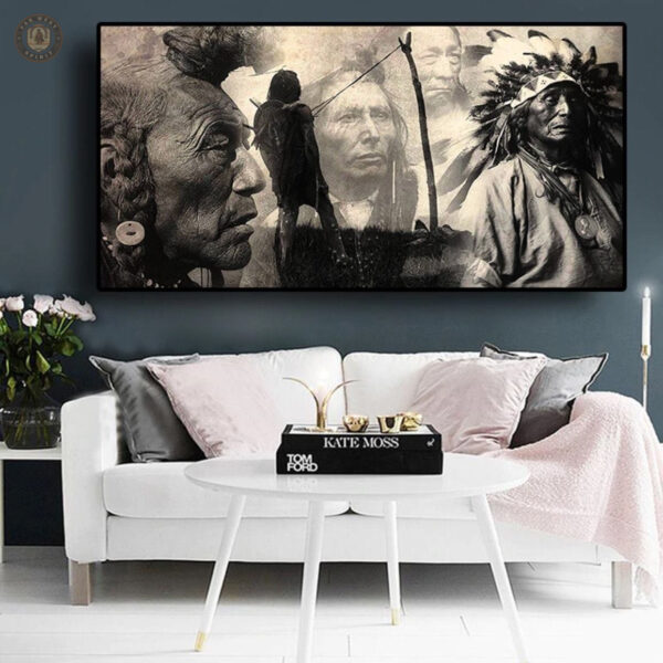 Tableau indien d'Amérique dans un style western
