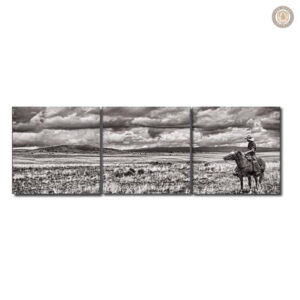 Tableau Cowboy Solitaire en peinture western