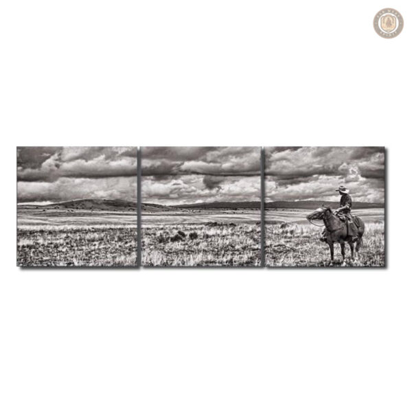 Tableau Cowboy Solitaire en peinture western