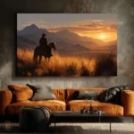 Tableau Lever de Soleil en style Western
