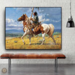 Tableau peinture amérindienne
