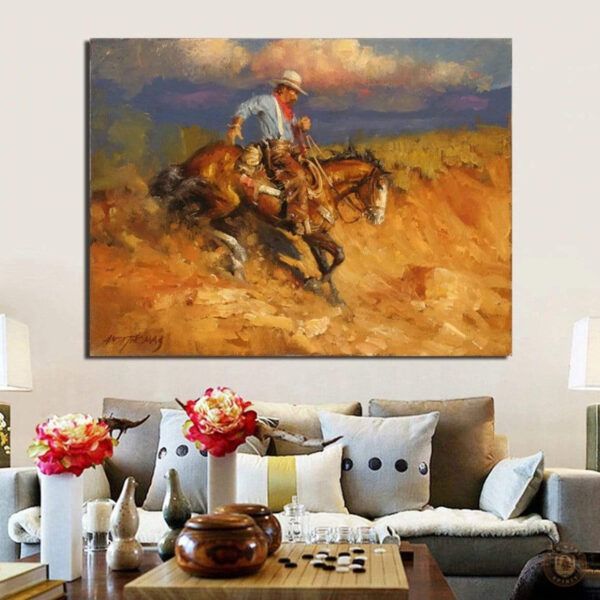 Tableau peinture désert western