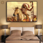 Tableau Peinture Indien dans un style Western