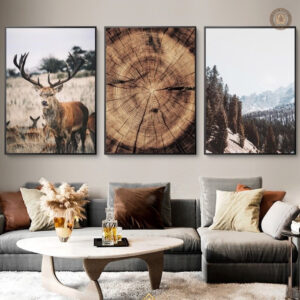 Tableau Western avec motif de renne stylisé