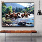 Tableau Apache inspiré du style Western