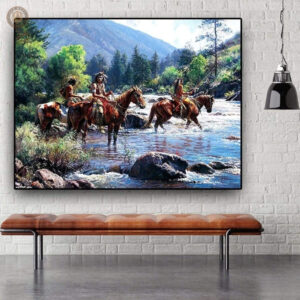 Tableau Apache inspiré du style Western