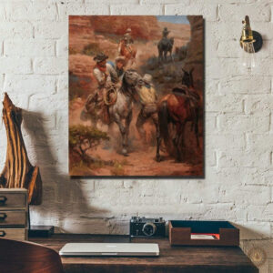 Tableau Western décoratif avec motifs inspirés du Far West