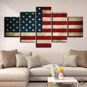 Tableau décoratif représentant les États-Unis en style western