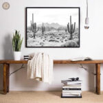 Tableau Western Cactus, peinture inspirée par l'univers du Far West