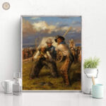 Tableau peinture cowboy