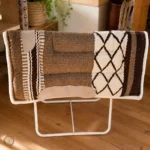 Tapis Western en Laine Marron d'occasion