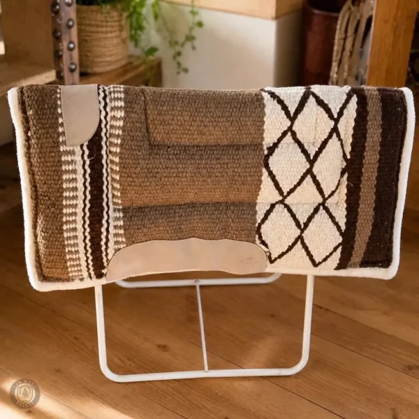 Tapis Western en Laine Marron d'occasion