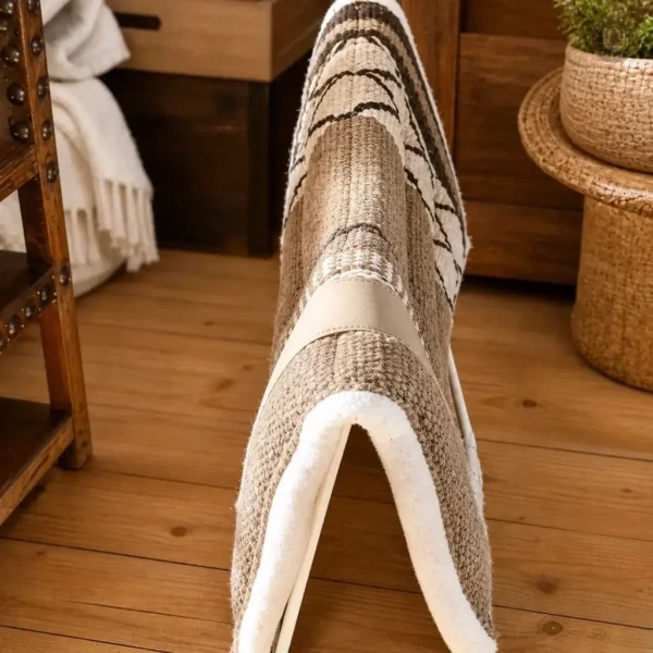 Tapis de selle en laine marron pour équitation western