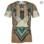 T-Shirt Amérindien avec motifs traditionnels