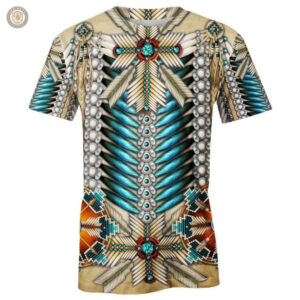 T-Shirt avec design amérindien coloré et unique