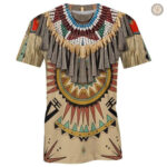 T-Shirt avec art amérindien, idéal pour toutes occasions