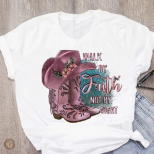 T-Shirt blanc femme style country