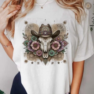 T-Shirt Crâne de Buffle pour un style cowgirl