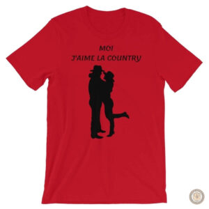T-Shirt country avec le message "J'Aime La Country